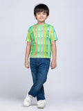 RAZA CART ARTICLE # 5511  Green Printed Cotton T-Shirt